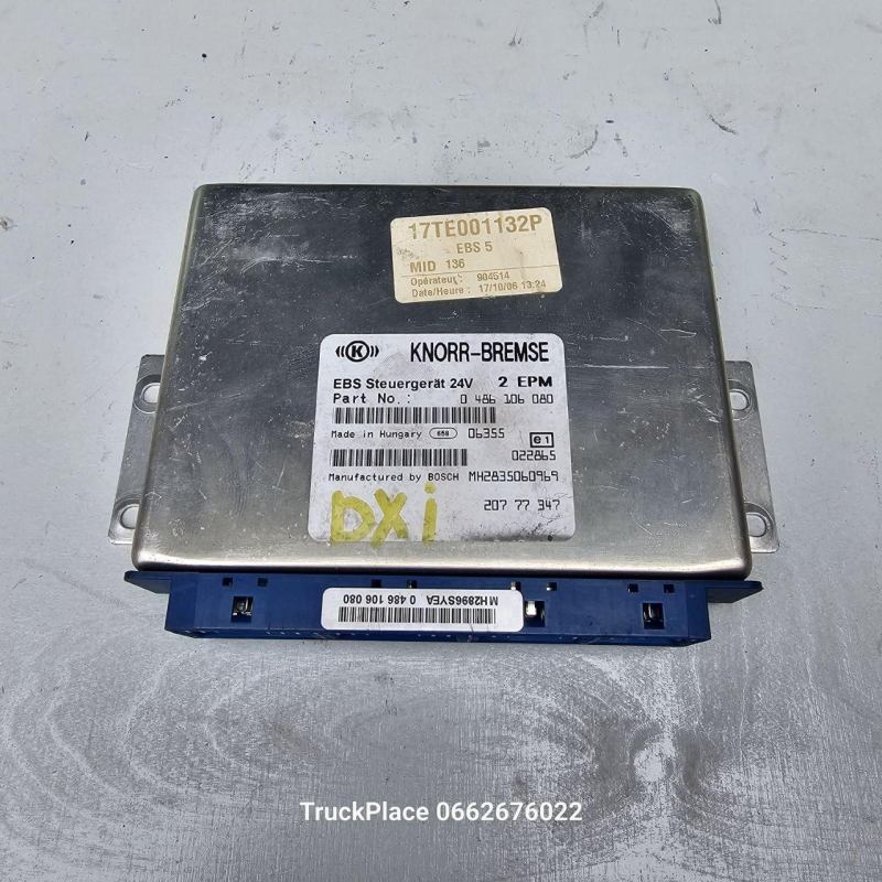 Блок керування EBS RENAULT DXI 20777347 Knorr-Bremse 0486106080 Блок керування EBS RENAULT DXI 20777347 Knorr-Bremse 0486106080